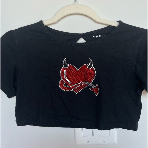 Very crop heart devil crop top - Picture 2 of 2